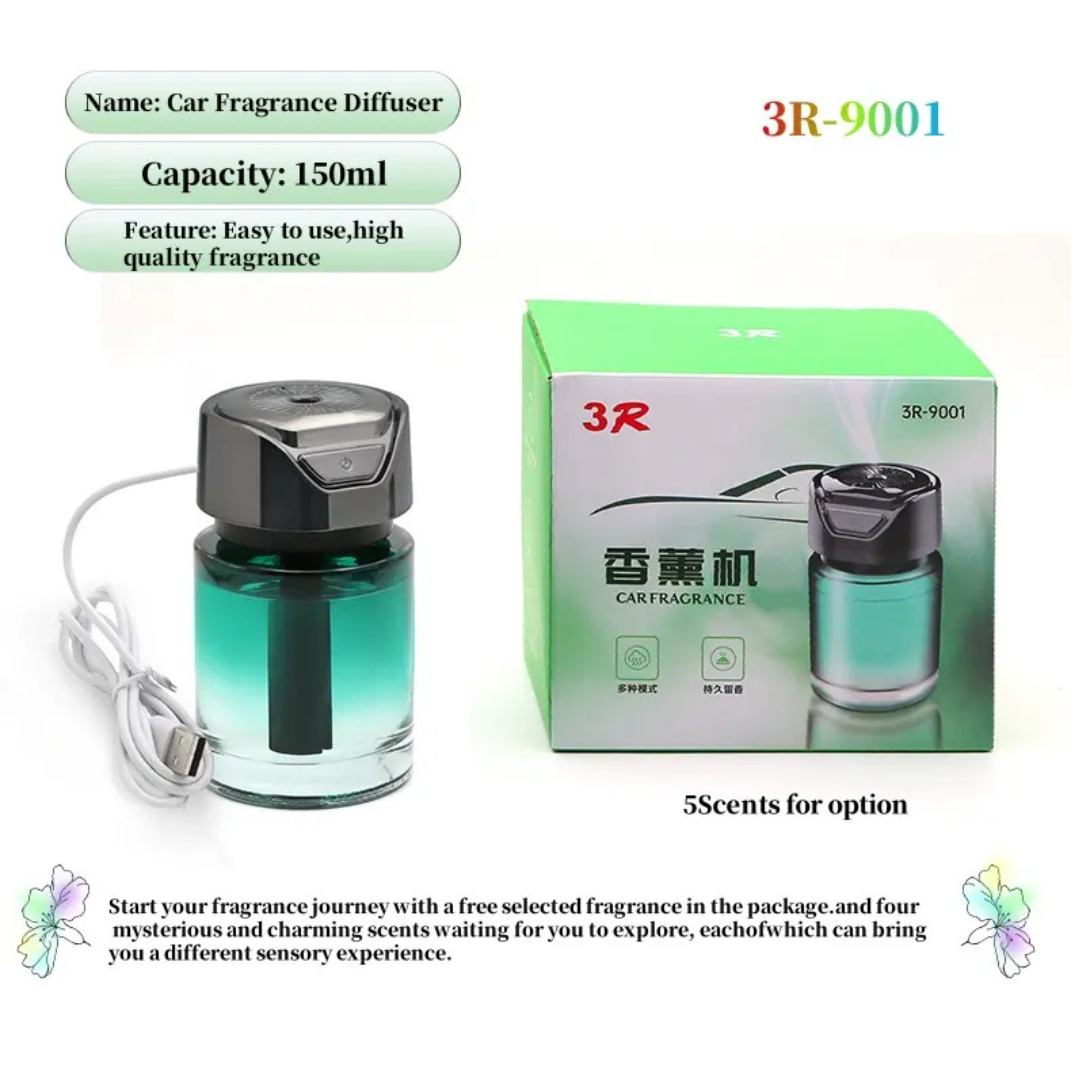 STARQ Smart Car Air Freshener Diffuser Auto On/Off Rechargeable Aroma Diffuser Cloud Mist Perfume Humidifier (Corded Dispenser)