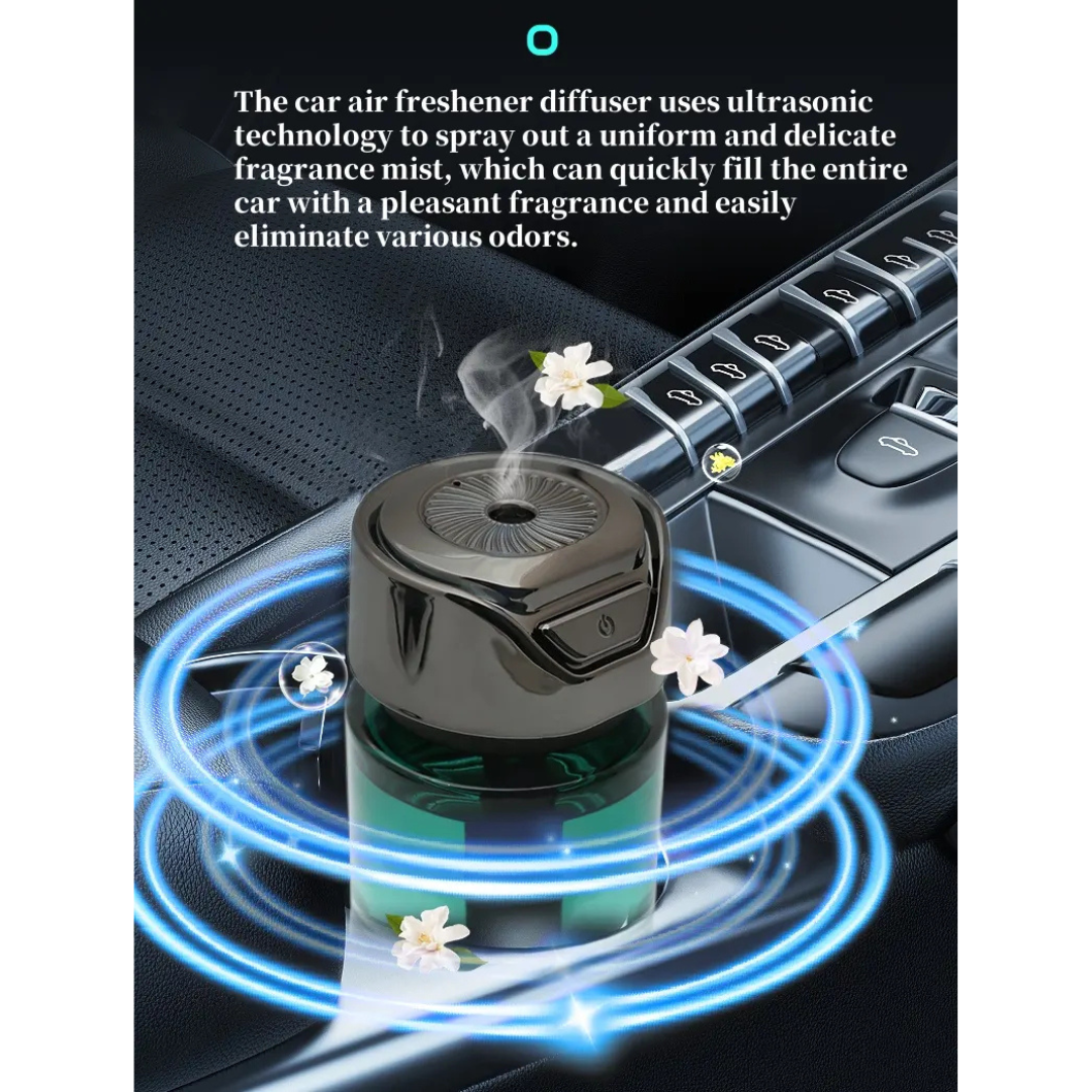 STARQ Smart Car Air Freshener Diffuser Auto On/Off Rechargeable Aroma Diffuser Cloud Mist Perfume Humidifier (Corded Dispenser)