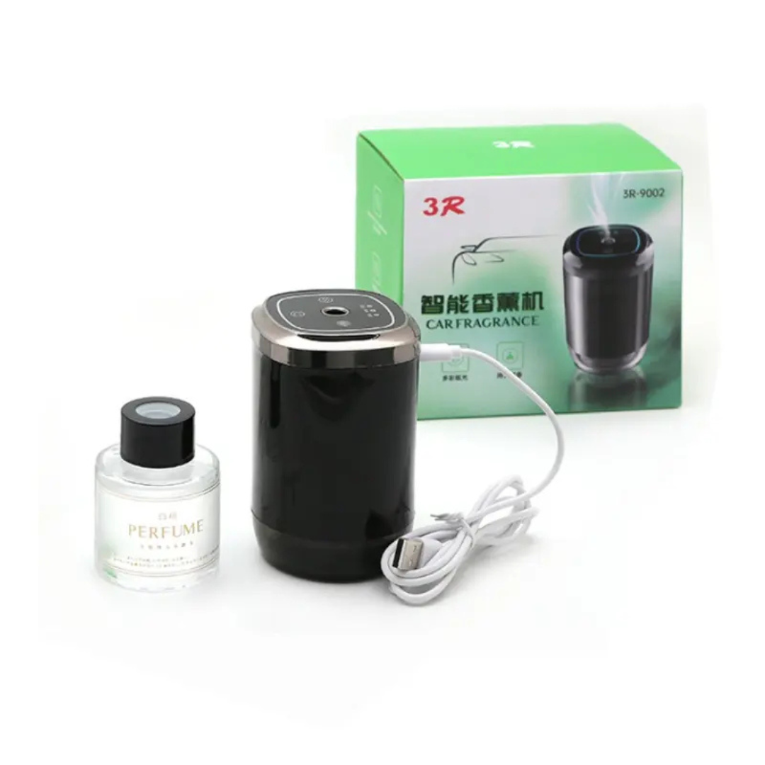 STARQ Smart Car Air Freshener Diffuser Auto On/Off Rechargeable Aroma Diffuser Cloud Mist Perfume Humidifier (Cordless Dispenser with Starry Light)