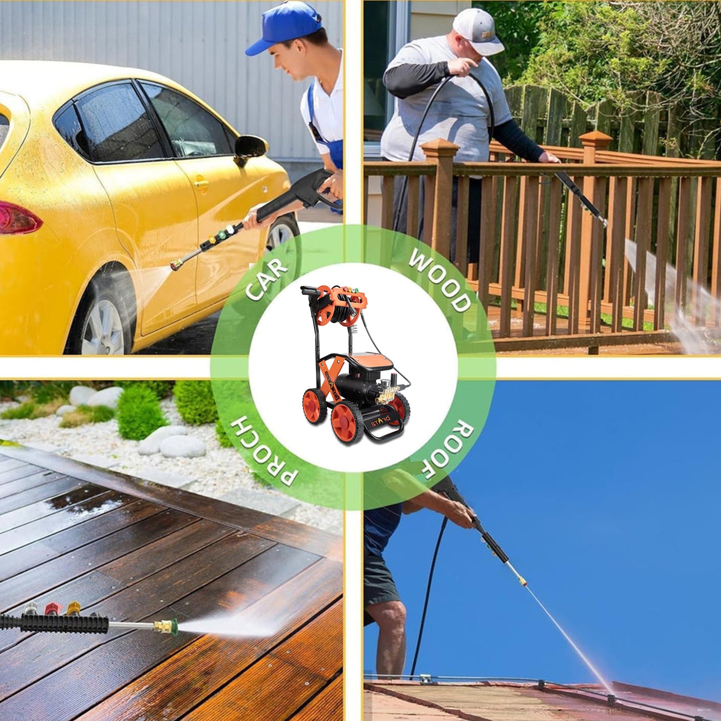 STARQ X Commercial HIGH Pressure Washer Heavy Duty with 15METER Hose Pipe for CAR, Bike, Home & Truck Washing (QTX HPW 3200 WATTS 3HP 320 BAR 18LPM)