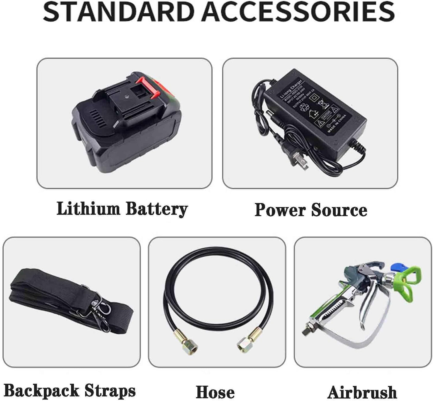 STARQ Backpack Airless Paint Sprayer, 17Mpa Airless Wall Paint Sprayer with Hose, 1.1L/Min Electric Paint Sprayer Gun, 6 Gear Speed Adjustable, for Interior Exterior Furniture/Fence,Green