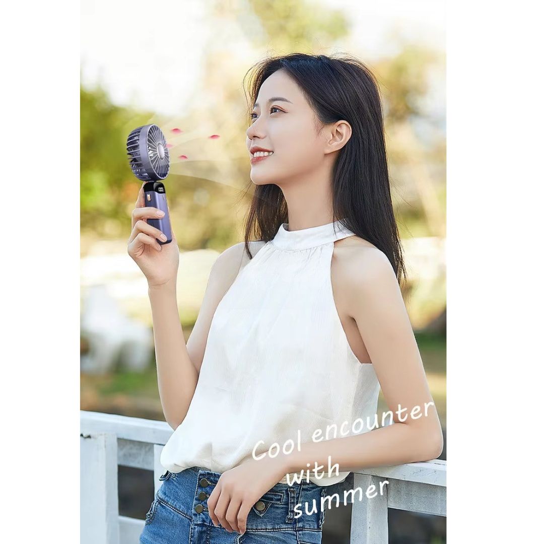 STARQ - Portable Mini Fan USB Rechargeable Mini Air Cooler Hand Held Small Fan (Purple)