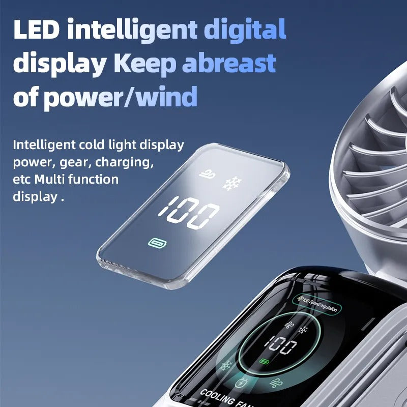 STARQ High Speed Foldable Portable Small Handheld Fan Rechargeable Battery Personal Fan Neck Fan