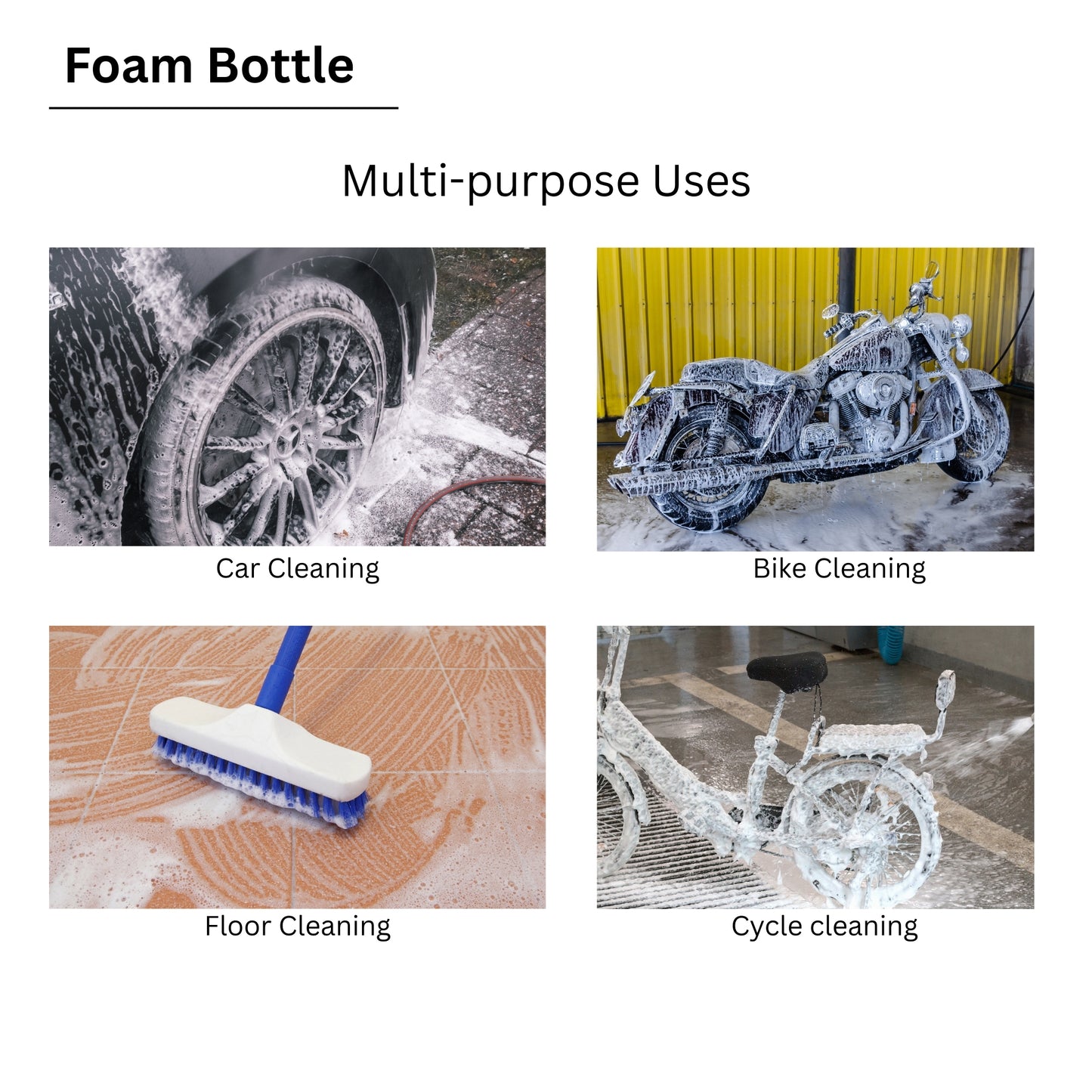 Starq New Advance Adjustable Pro Foam Lance/Cannon for Thick Clinging Foam, 1000 PSI, 1.1mm Orifice, Brass/ABS Nozzle,1/4" with Quick Connector, Plastic (FL2)