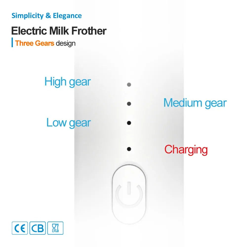 STARQ Portable USB Rechargeable Handheld Coffee Mixer Electric Milk Frother