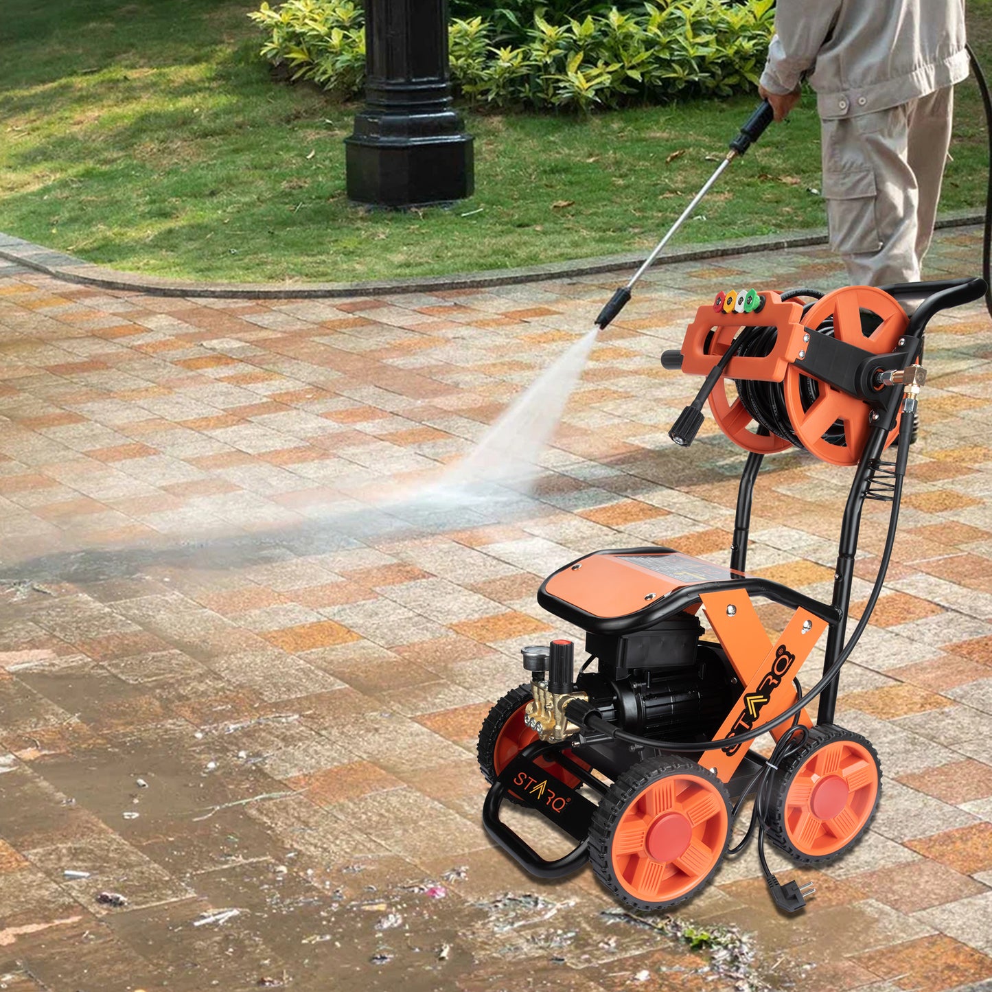 STARQ X Commercial HIGH Pressure Washer Heavy Duty with 15METER Hose Pipe for CAR, Bike, Home & Truck Washing (QTX HPW 3200 WATTS 3HP 320 BAR 18LPM)