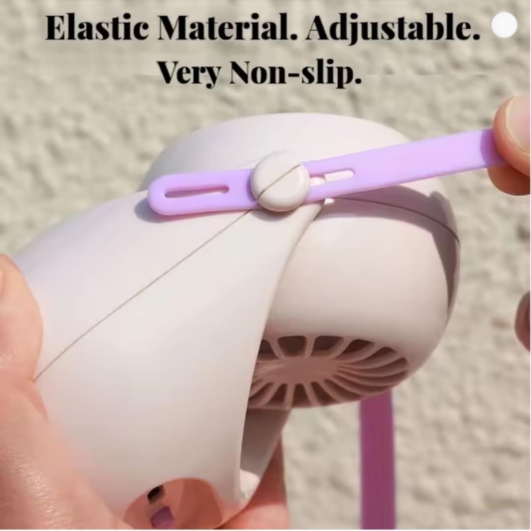 STARQ Portable Neck Hanging Mini Fan with Adjustable Speeds, Foldable Design, Rechargeable Cooling Fan for Travel Office Home (Color As Per Availablity)