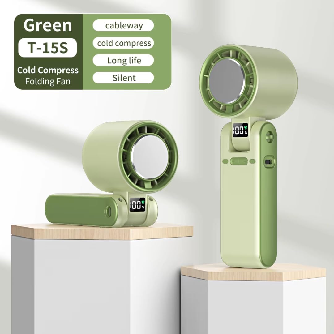 STARQ T15s Turbo Handheld Fan with 100 Speed Control, Digital Display, Concentrated Turbo Wind, Rechargeable Portable Cooling Fan for Travel Office Home (Color As per Availablity)