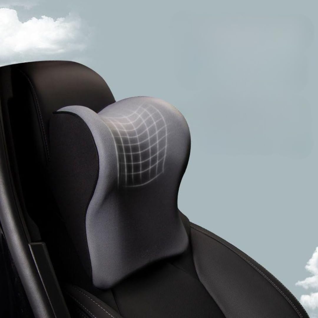 STARQ Premium Car Seat Cushions Combo Seat Back Support, Neck Rest Pillow, Seat Cushion for Driving Seat Memory Foam, Cotton Cover Ergonomic Car Cushions Pillows