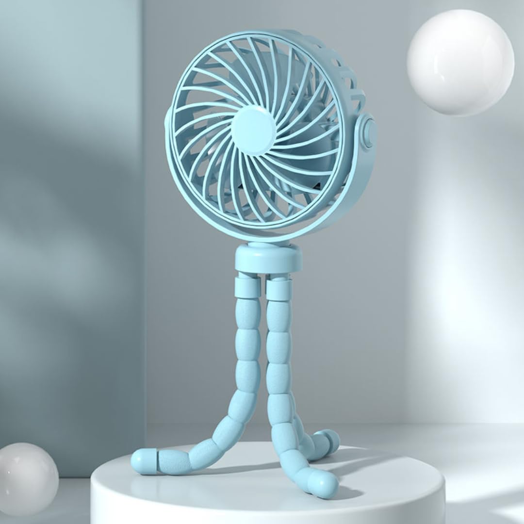 STARQ Octopus Fan, Flexible Multi-Arm Personal Fan with 360° Adjustable Heads, USB Rechargeable Portable Cooling Fan for Home, Office, and Travel (Colour As Per Availablity)