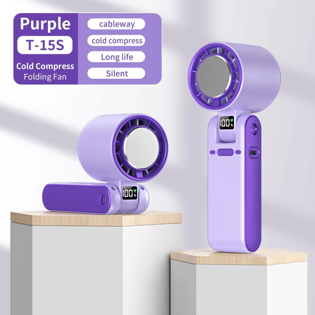 STARQ T15s Turbo Handheld Fan with 100 Speed Control, Digital Display, Concentrated Turbo Wind, Rechargeable Portable Cooling Fan for Travel Office Home (Color As per Availablity)