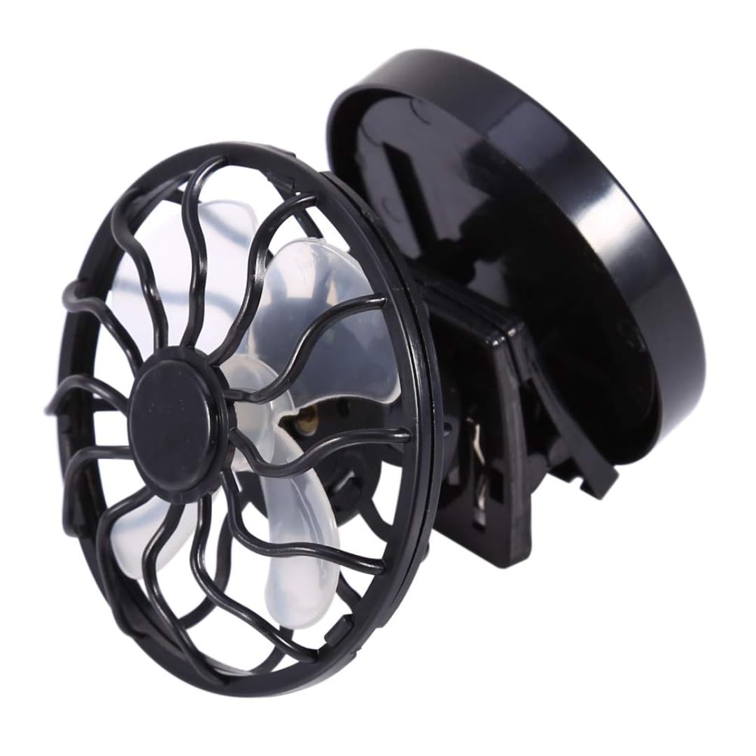STARQ Solar Fan with Adjustable Clip, Portable Mini Cooling Fan for Home Office Travel Outdoor Use, Energy Saving Fan Black (Solar-Fan)