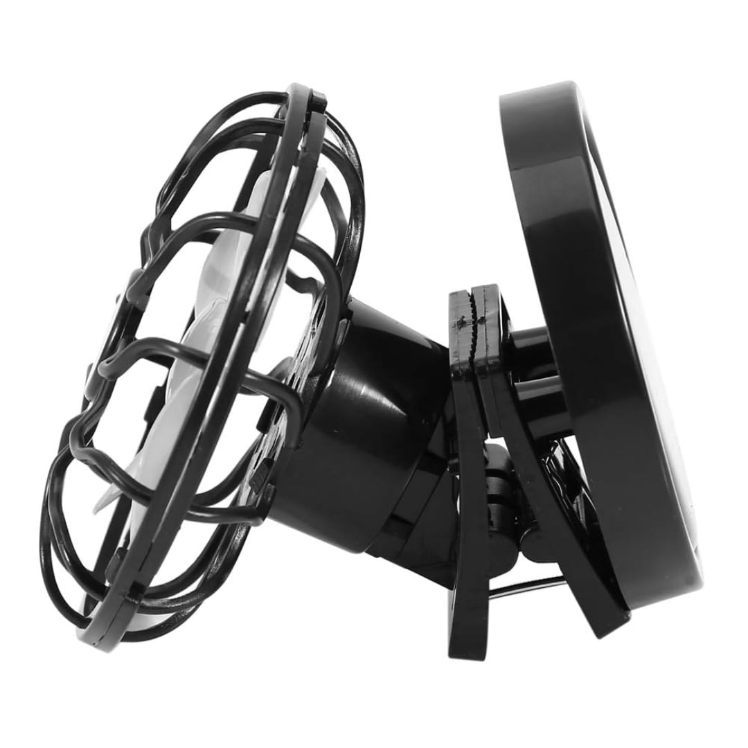 STARQ Solar Fan with Adjustable Clip, Portable Mini Cooling Fan for Home Office Travel Outdoor Use, Energy Saving Fan Black (Solar-Fan)