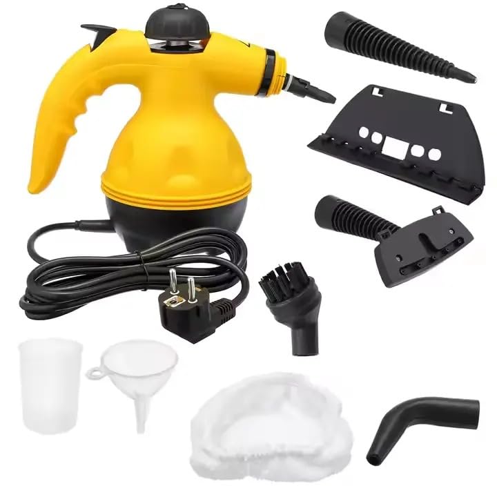 STARQ® - 9in1 Handheld Steam Cleaner for Home, Car & Furniture High Temperature Steam Cleaning Machine for Stubborn Stains On Kitchen, Bathroom, Car Floor, Curtains, Mattresses, and Kitchen Surfaces