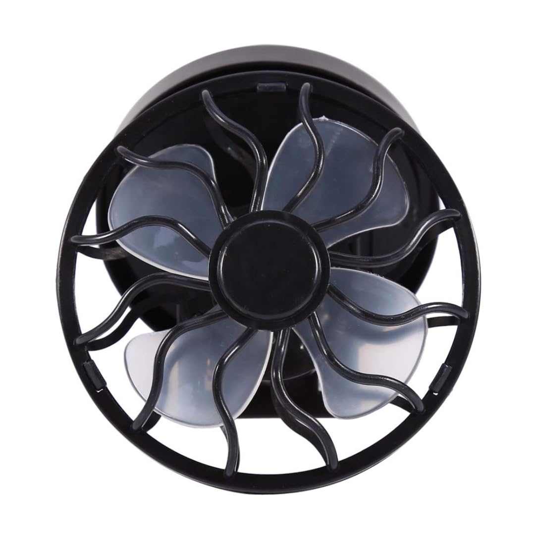 STARQ Solar Fan with Adjustable Clip, Portable Mini Cooling Fan for Home Office Travel Outdoor Use, Energy Saving Fan Black (Solar-Fan)