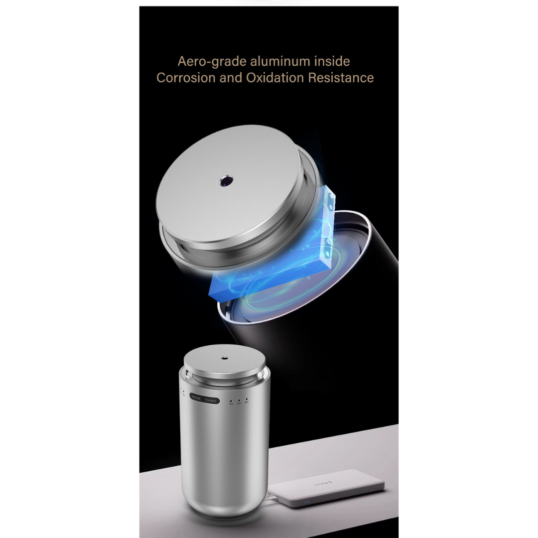 STARQ Smart Car Aroma Diffuser Rechargeable Air Freshener Mist Dispenser with Auto On/Off, 3 Speed Modes & Stylish Interior Decor (S8)