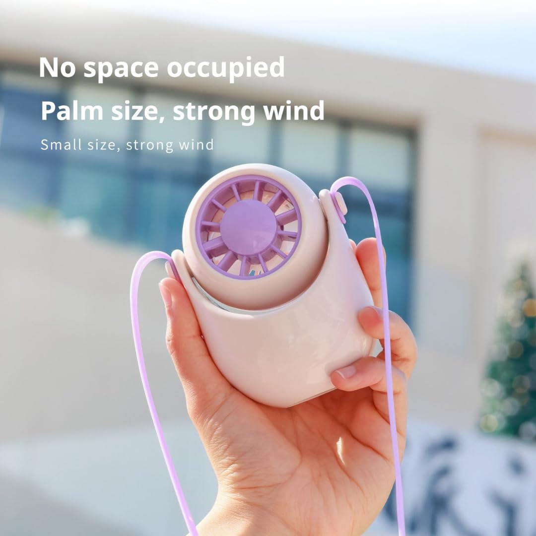 STARQ Portable Neck Hanging Mini Fan with Adjustable Speeds, Foldable Design, Rechargeable Cooling Fan for Travel Office Home (Color As Per Availablity)