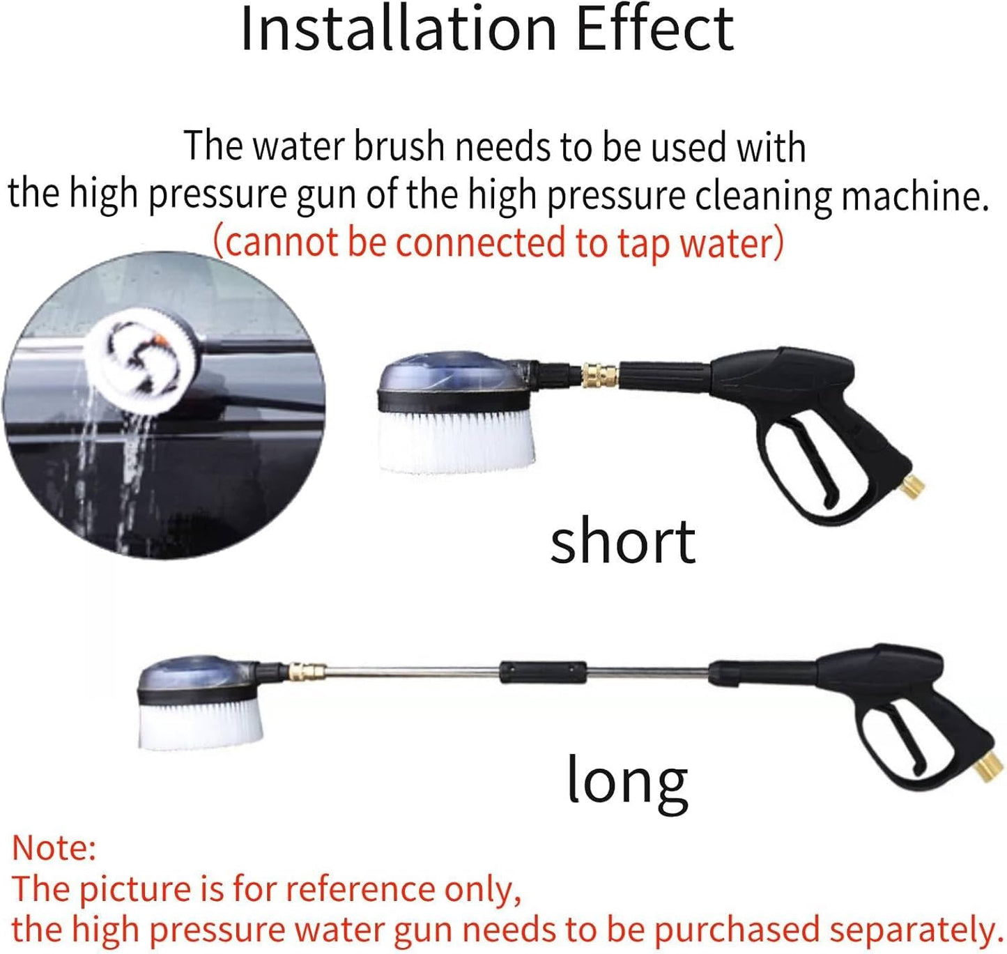 STARQ Handheld Surface Cleaner with 1/4" Quick Plug & 3/4 Brass Adapter for Driveways Sidewalks Floor Patios Cleaning, Heavy Duty