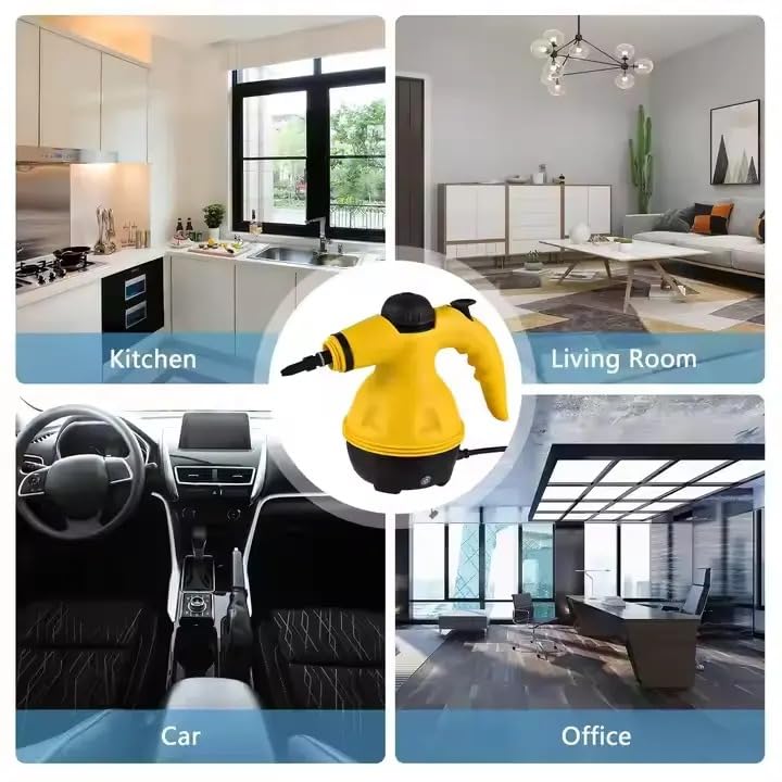 STARQ® - 9in1 Handheld Steam Cleaner for Home, Car & Furniture High Temperature Steam Cleaning Machine for Stubborn Stains On Kitchen, Bathroom, Car Floor, Curtains, Mattresses, and Kitchen Surfaces