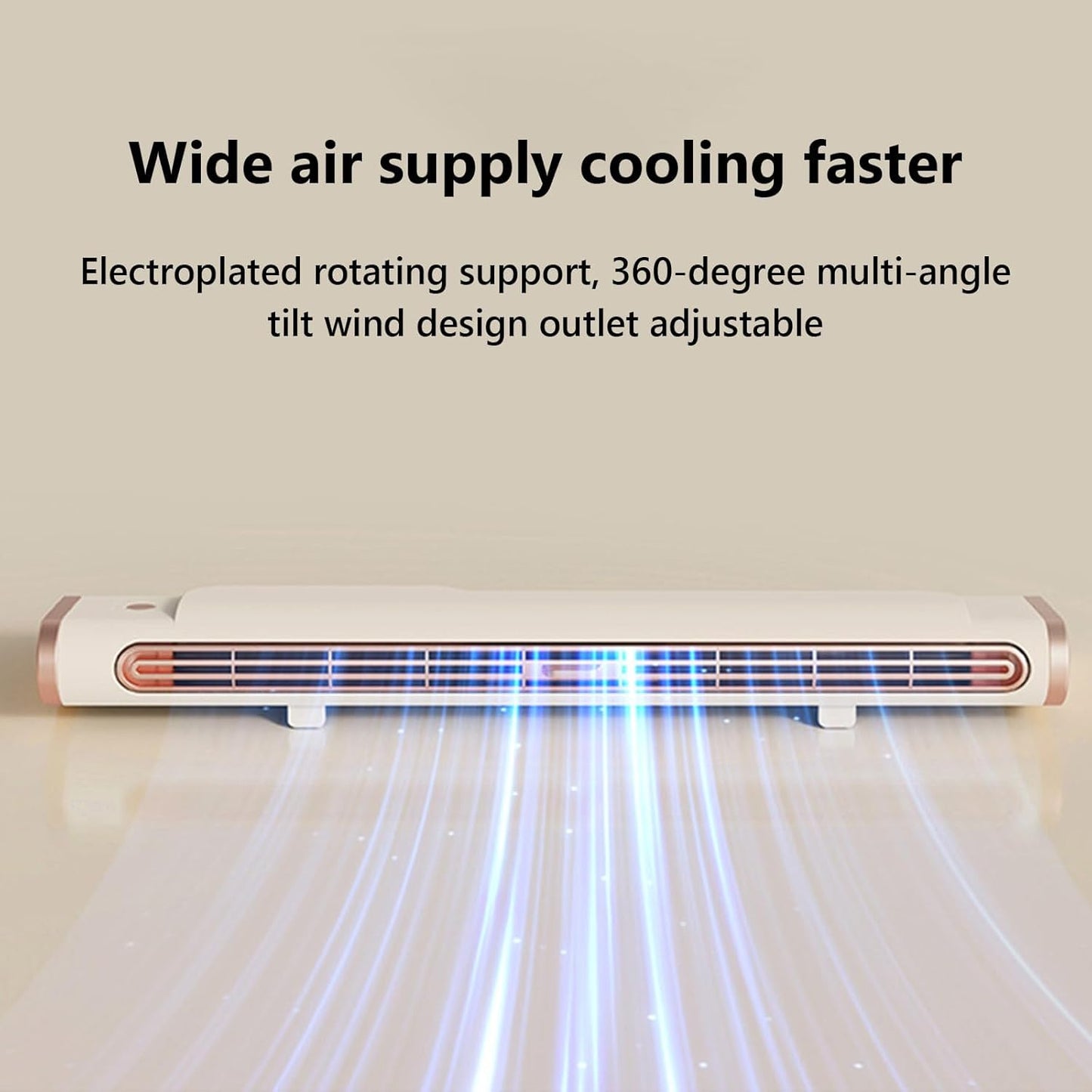 STARQ Electric Tower Fan for Bedroom, Desk Table Fan with 2 Speeds, Quiet Cooling Bladeless Fan
