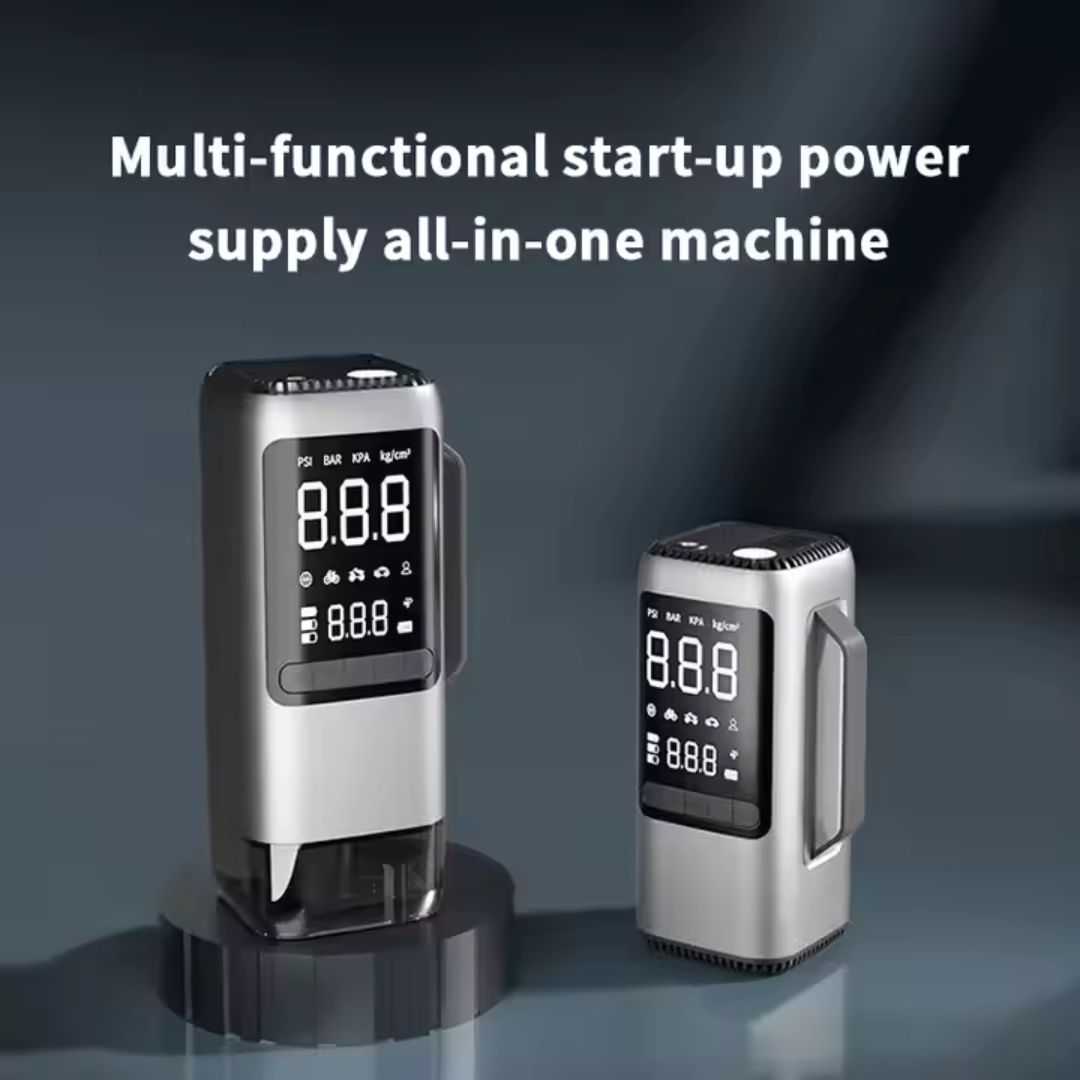 STARQ 6 in1 Jump Starter Battery, Digital Tyre Inflator 150PSI & Vacuum Cleaner, 21000mAh Portable Power Bank LED Light (6in1)