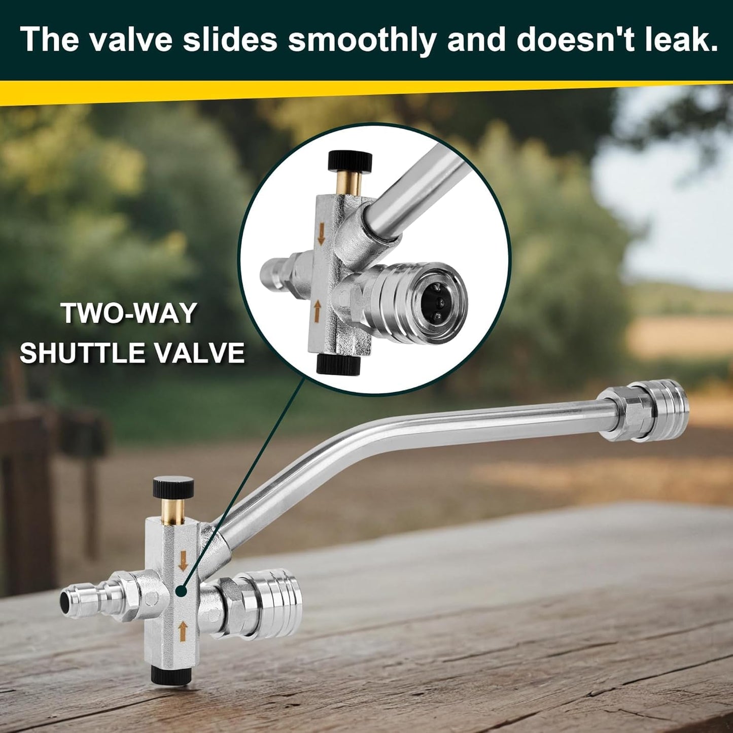 Starq Dual Lance Pressure Washer Wand For Foam Cannon, Stainless Steel With 1/4 Quick Male Connect - DV500 - Easy Switch Betweem Foam Lance and Nozzle - For Car, Bike Floor, Roof Cleaning