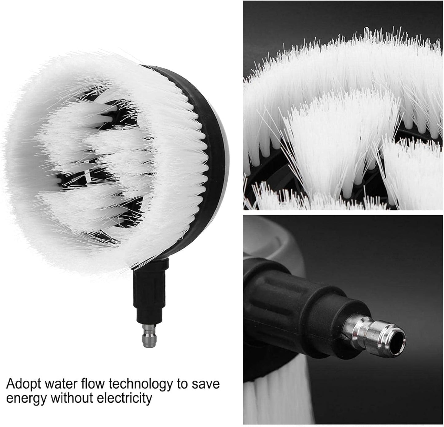 STARQ Handheld Surface Cleaner with 1/4" Quick Plug & 3/4 Brass Adapter for Driveways Sidewalks Floor Patios Cleaning, Heavy Duty