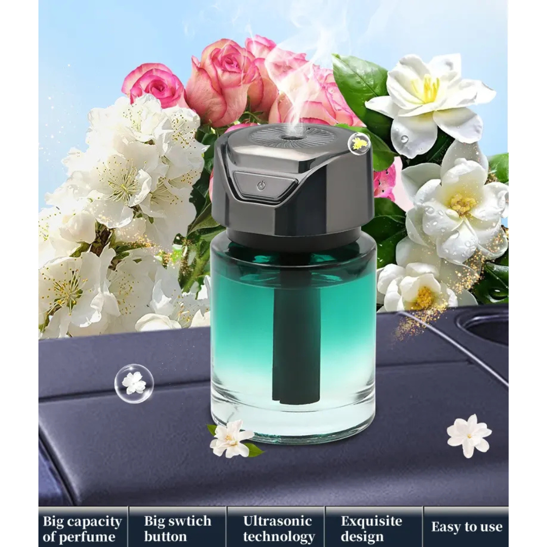 STARQ Smart Car Air Freshener Diffuser Auto On/Off Rechargeable Aroma Diffuser Cloud Mist Perfume Humidifier (Corded Dispenser)