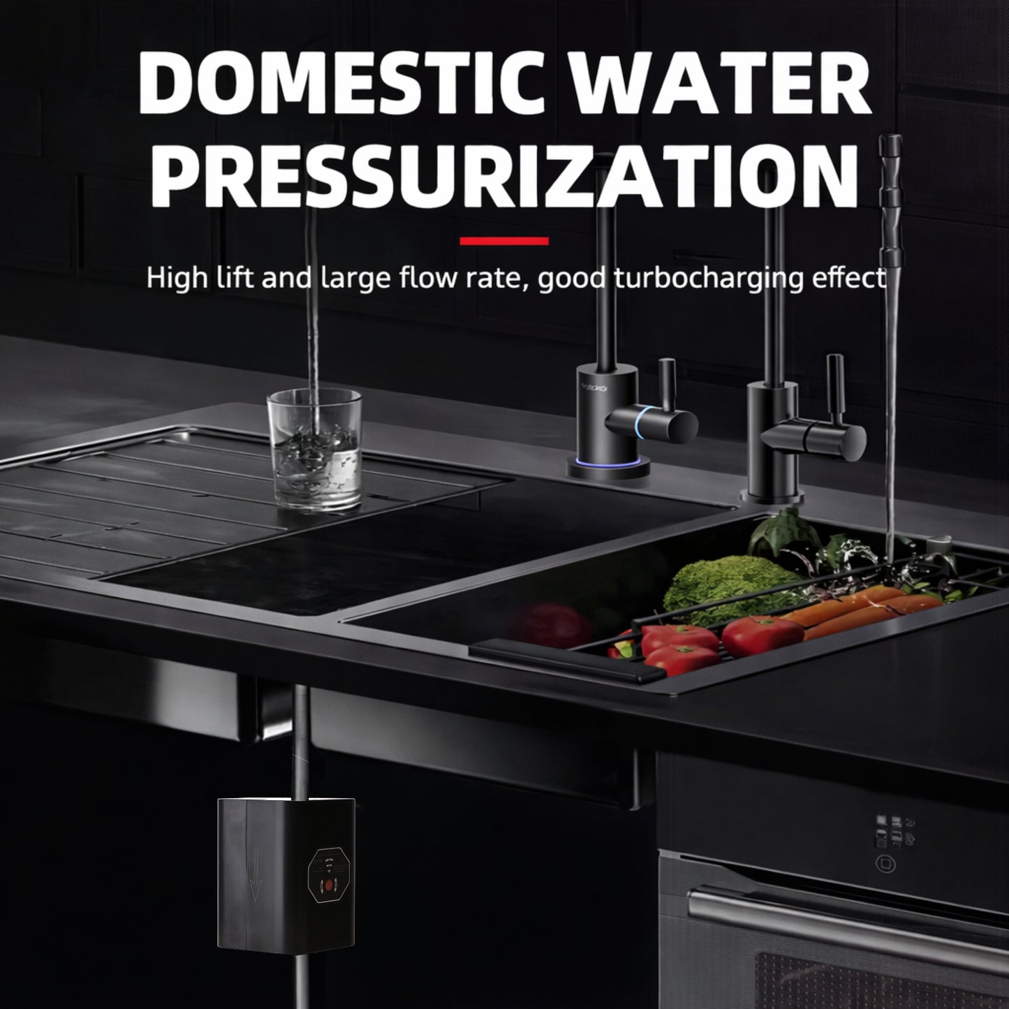 STARQ STPM-375 Inline Automatic Water Pressure Booster & Circulation Pump with PMDC Motor 375W Max Flow 75 LPM Max Head 30m for Hot Water Circulation RO Shower,Geyser,Washing Machine,Dishwasher