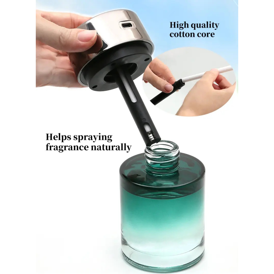 STARQ Smart Car Air Freshener Diffuser Auto On/Off Rechargeable Aroma Diffuser Cloud Mist Perfume Humidifier (Corded Dispenser)