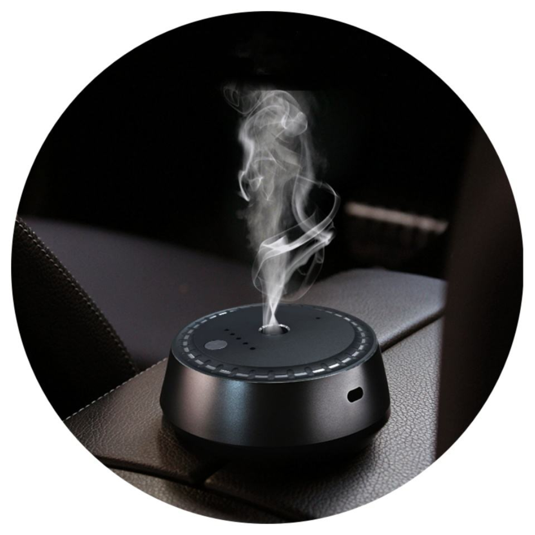STARQ Smart Car Aroma Diffuser Rechargeable Air Freshener Mist Dispenser with Auto On/Off, 3 Speed Modes & Stylish Interior Decor (S6)