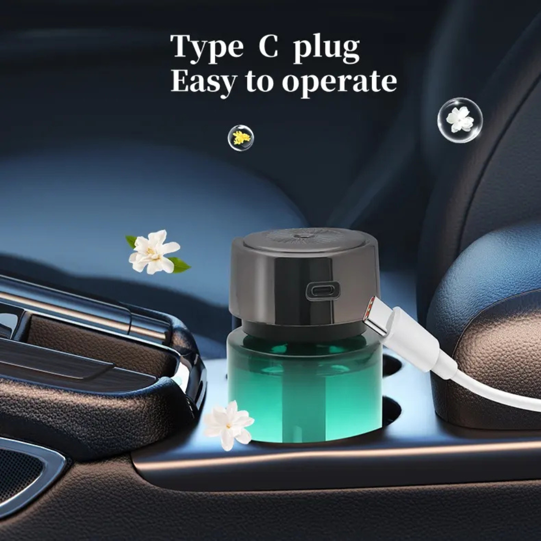 STARQ Smart Car Air Freshener Diffuser Auto On/Off Rechargeable Aroma Diffuser Cloud Mist Perfume Humidifier (Corded Dispenser)