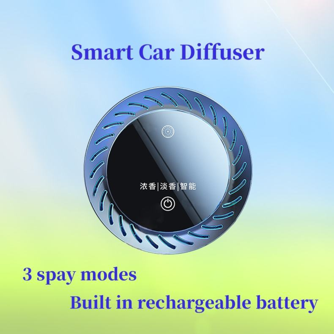 STARQ Smart Car Aroma Diffuser Rechargeable Air Freshener Mist Dispenser with Auto On/Off, 3 Speed Modes & Stylish Interior Decor (S5)