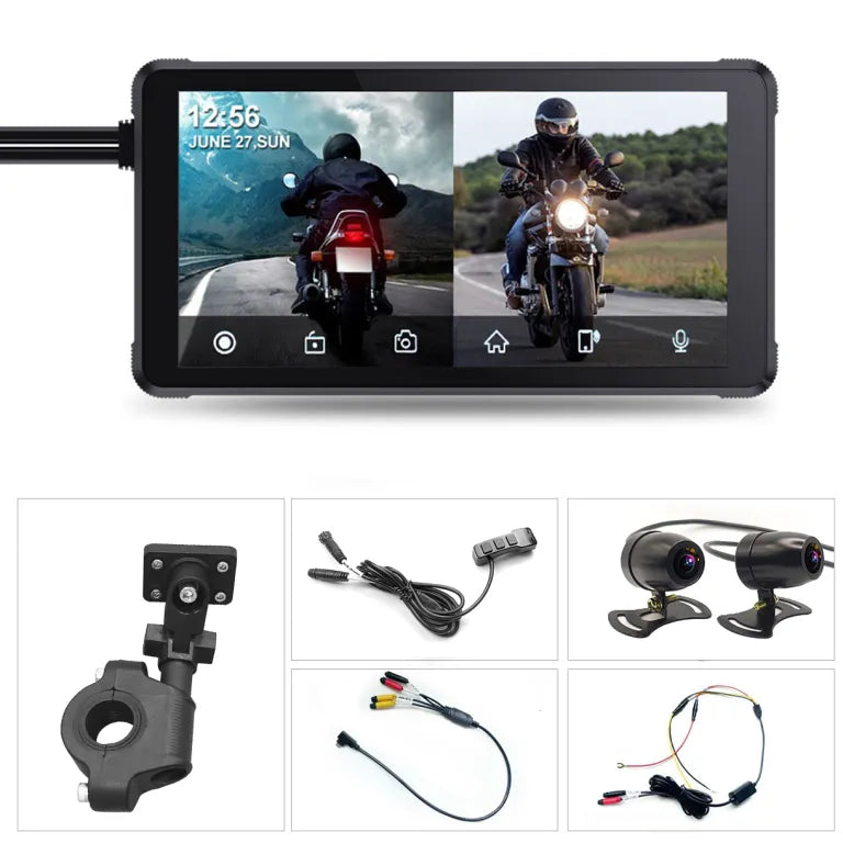 STARQ M5 BIKE INFOTAINMENT SYSTEM WITH 5.5INCH CARPLAY DISPLAY 1080P CAMERA TFT DISPLAY