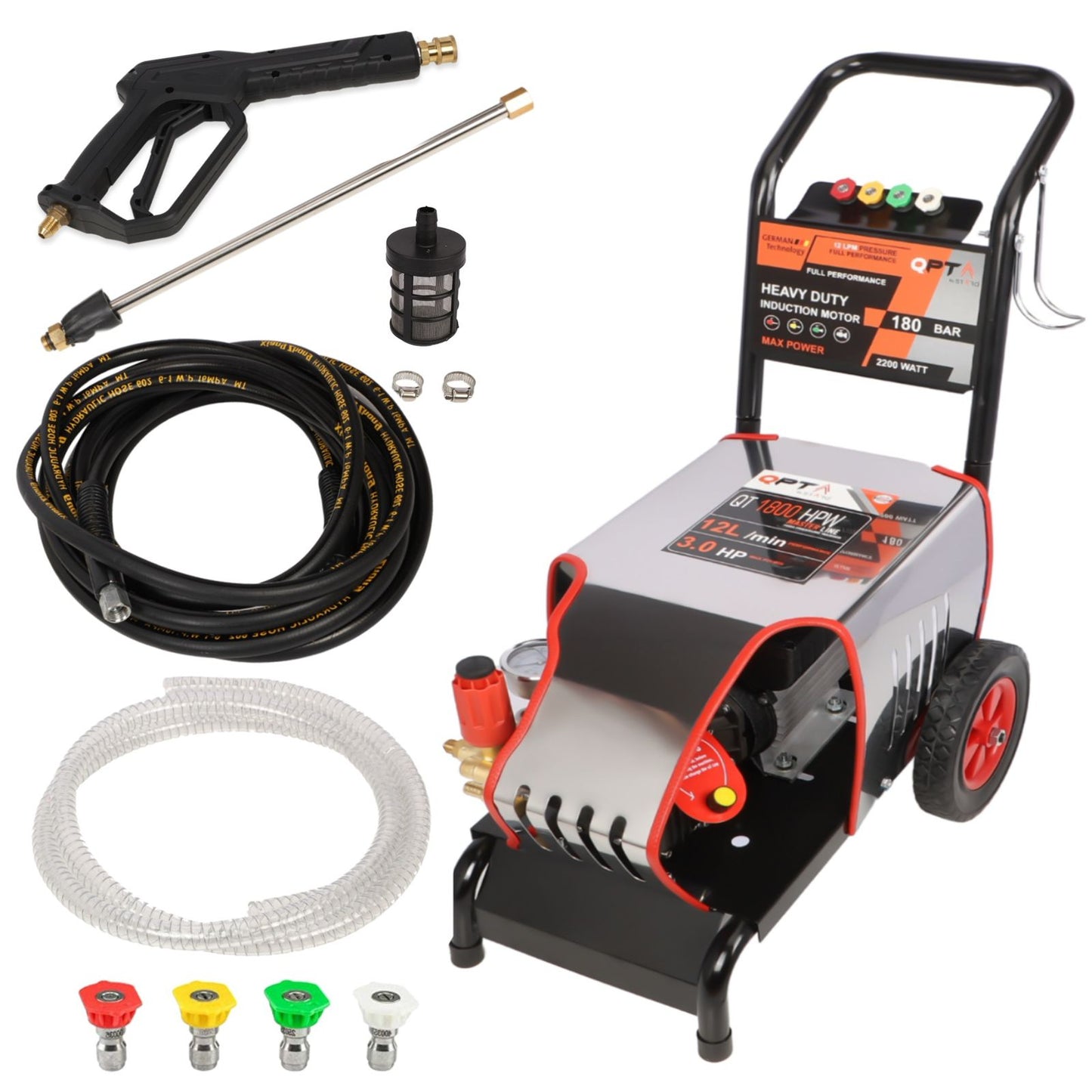 QPT By STARQ HIGH PRESSURE WASHER QT1800HPW HEAVY DUTY FOR COMMERCIAL USE