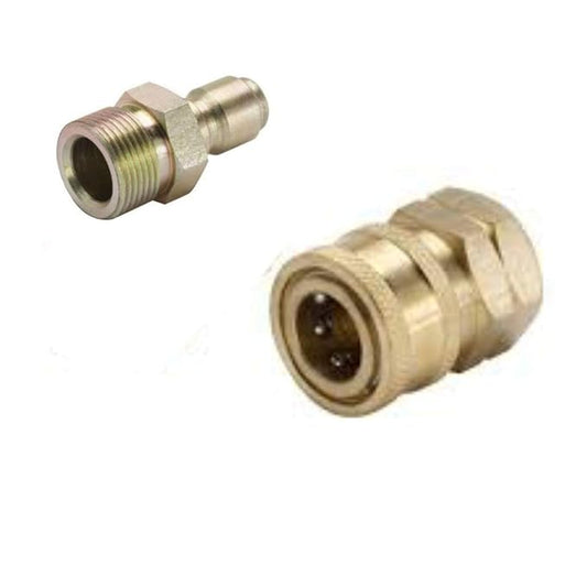 STARQ Quick Connect Adapter Fittings for Pressure Washer Hose Pipe M22 x 15 (One Male and One Female Adapter)