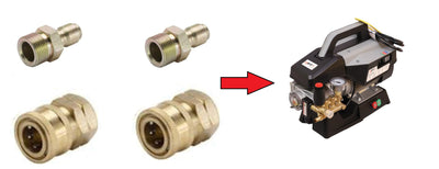 STARQ 2 QD SETS Quick Connect Adapter Fittings for Pressure Washer Hose Pipe M22 x 14 (Set of 2 Male and 2 Female)  SUITABLE FOR QT30 MACHINE ONLY