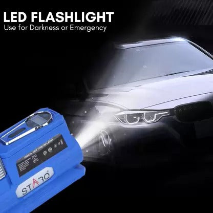 STARQ® Digital Car Tyre Inflator - 12V DC Portable Air Compressor with LED Light 200 Watts Upto 200Psi 1 Year Warranty(ST-TI-12B)