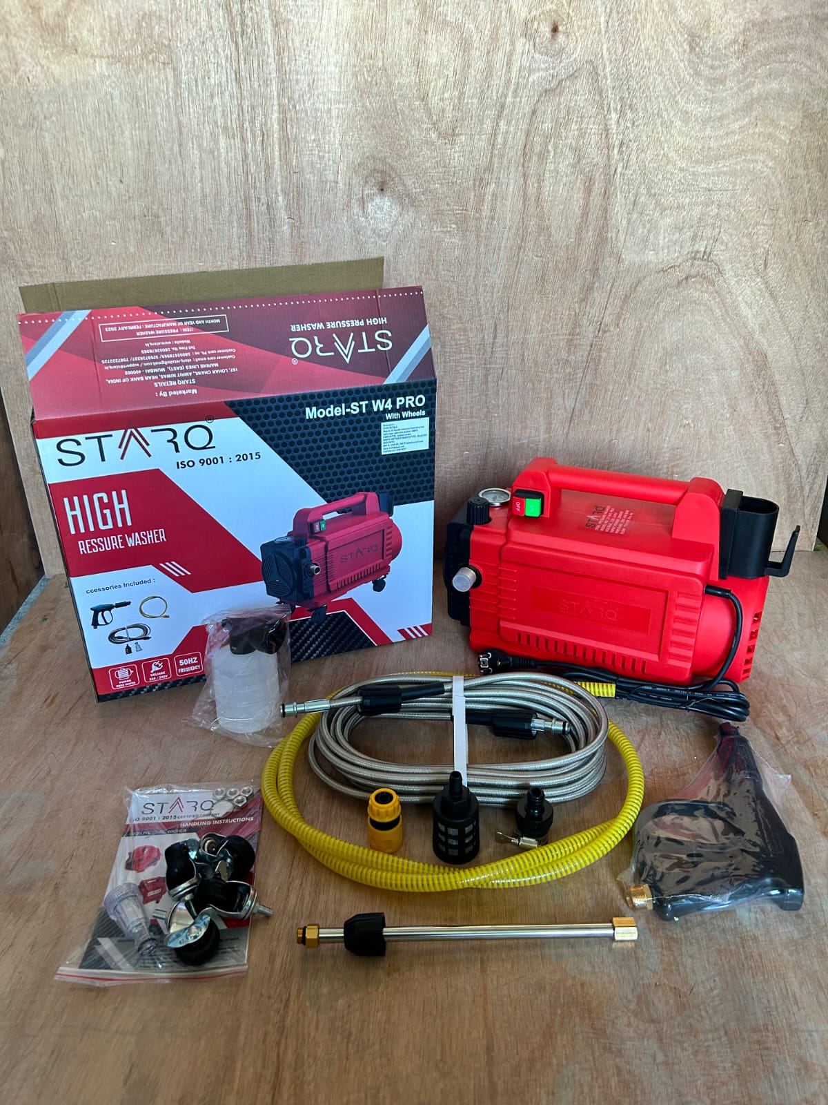 STARQ STW4 PRO 2nd GENERATION 2800 W Heavy Duty (0-300 Bar) Max 300 Bar car Pressure Washer with Pressure Control Knob and Wheels 1 Year Warranty