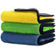STARQ 600 GSM Heavy Microfiber Cloth for Car Cleaning & Detailing, Dual Sided Extra Thick Plush Microfiber Towel, Lint-Free Scratch-Free, 40x40 cm, Pack of 3, Multicolor