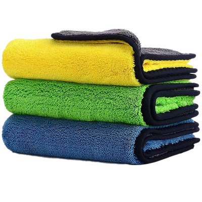 STARQ 600 GSM Heavy Microfiber Cloth for Car Cleaning & Detailing, Dual Sided Extra Thick Plush Microfiber Towel, Lint-Free Scratch-Free, 40x40 cm, Pack of 3, Multicolor