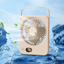 STARQ Mini Portable table Fan, Powerful Hand Fan 5 Speed 1200 mah Personal Desk Fan with Base, Lightweight Rechargeable USB Handheld Fan for Girl, Women, Men, Indoor, Outdoor (Coffee)