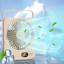 STARQ Mini Portable table Fan, Powerful Hand Fan 5 Speed 1200 mah Personal Desk Fan with Base, Lightweight Rechargeable USB Handheld Fan for Girl, Women, Men, Indoor, Outdoor (Coffee)