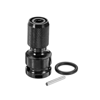STARQ 1/2 Inch Square Drive To 1/4 Inch Hex Female Socket Adapter Quick Release Chuck Converter Drill Chucks Adaptor Conversion For Impact And Ratchet Wrench SD With Ring & Rod included