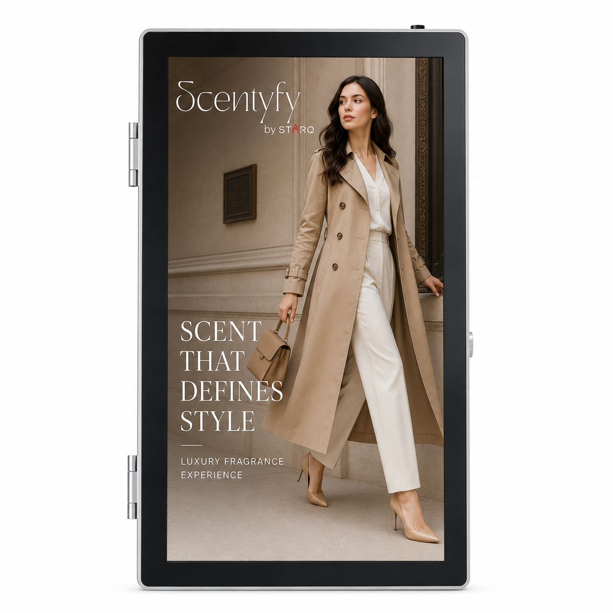 STARQ ADScent Smart Advertising Aroma Diffuser with Digital Display Screen, Commercial Scent Marketing & Digital Signage Solution for Retail Stores, Hotels, Offices & Showrooms Includes Complimentary 500ml Starter Pack Perfumes
