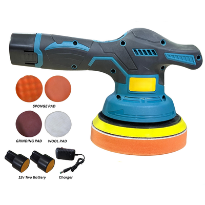 STARQ Cordless Polishing Machine for Car , 12V Cordless, 8 Speed Setting, Variable Speed Control, 2800-5800 RPM, 3500mAh Rechargeable 2 Batteries, Car Polish Machine