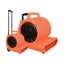 STARQ 3-Speed 1100W 3500 CFM Monster Air Mover Floor Carpet Dryers with Handle Wheelkit (Orange)