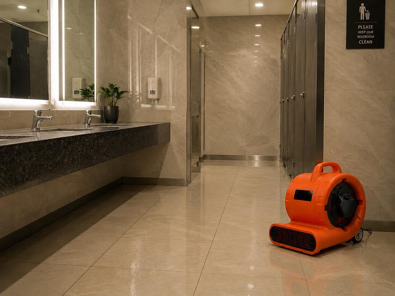 STARQ 3-Speed 1100W 3500 CFM Monster Air Mover Floor Carpet Dryers with Handle Wheelkit (Orange)
