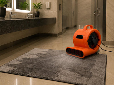 STARQ 3-Speed 1100W 3500 CFM Monster Air Mover Floor Carpet Dryers with Handle Wheelkit (Orange)