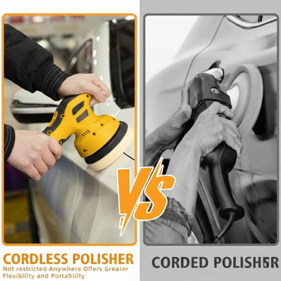 STARQ Cordless Polishing Machine for Car , 12V Cordless, 8 Speed Setting, Variable Speed Control, 2800-5800 RPM, 3500mAh Rechargeable 2 Batteries, Car Polish Machine